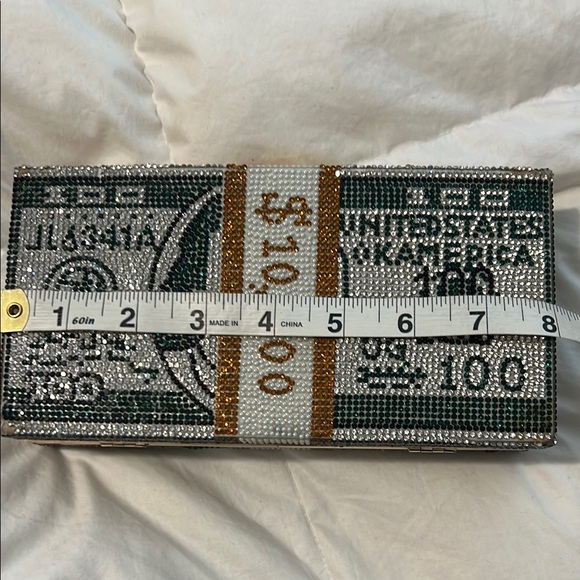 Crystal Embellished Money Clutch - Picture 6 of 7